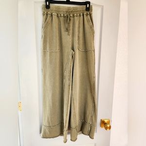 Anthropologie Daily Practice wide-leg lounge pants, excellent condition, size xs